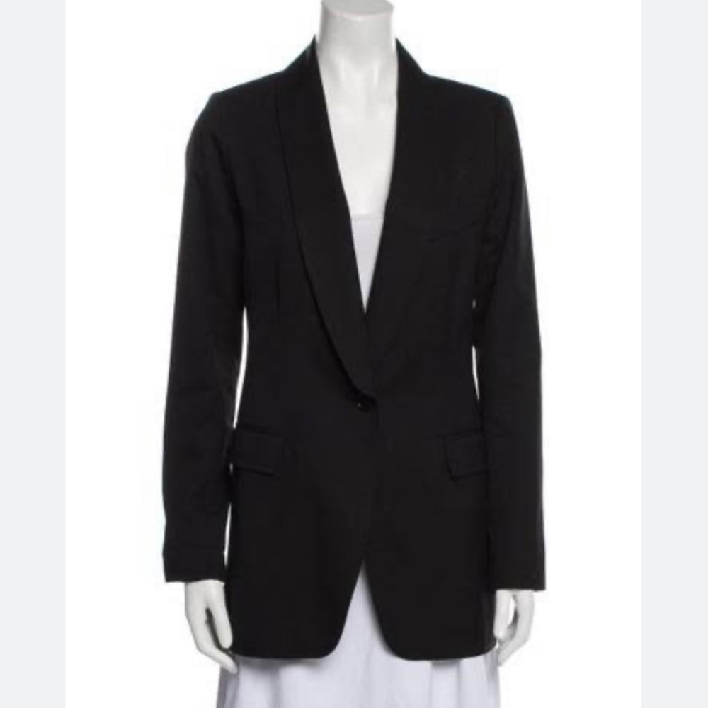 Smythe Single Button Black Basic Blazer Jacket - image 2